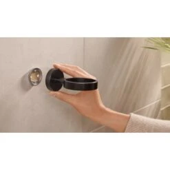 Tesa Moon Black Seifenspender Schwarz Matt Satiniertes Glas Inkl. Klebelösung -Badezimmerbedarf Geschäft 855287 2009 04