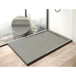 Ottofond Duschwanne Zona 140x80/3,3 Cm Zementgrau -Badezimmerbedarf Geschäft 8714537 1