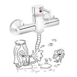 Baliv Duscharmatur DU-5150 Chrom -Badezimmerbedarf Geschäft 873903700 S03 020413 RET01