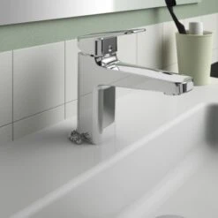 Ideal Standard Waschtischarmatur Ceraplan Chrom Ohne Ablaufgarnitur M. Kette H90 -Badezimmerbedarf Geschäft 887631 3049 1