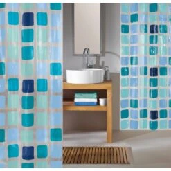 Kleine Wolke Sonny Duschvorhang Blau 120x200 Cm