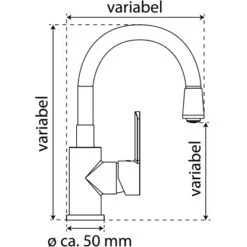 Eisl Waschtischarmatur Mit Flexiblem Auslauf Flexo Chrom-Weiß -Badezimmerbedarf Geschäft 9002560796486 2759 20