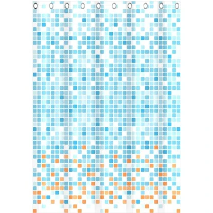 Eisl Textil Duschvorhang Mit Motiv Mosaik Blau-Orange 180 Cm X 200 Cm Waschbar 6 Eisl Textil Duschvorhang Mit Motiv Mosaik Blau-Orange 180 Cm X 200 Cm Waschbar – Bild 4