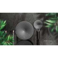 Wenko Regenduschkopf Ultimate Shower Schwarz/Grau Ø 25 Cm -Badezimmerbedarf Geschäft 903630 1068 14