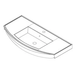 Fackelmann Waschbecken 102 Cm A-Vero Weiß -Badezimmerbedarf Geschäft 905228 picture 1