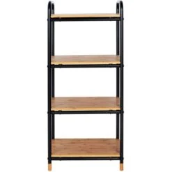 Wenko Regal Loft Bambus Braun Mit 4 Etagen -Badezimmerbedarf Geschäft 918187 1068 4 781