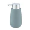 Wenko Seifenspender Badi Blaugrau 0.32 L Keramik 9.5 X 16 X 8 Cm