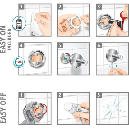 Tesa® LOXX Toilettenrollenhalter Ohne Deckel, Hochglanzverchromt, Inkl. Kleber 17 Tesa® LOXX Toilettenrollenhalter Ohne Deckel, Hochglanzverchromt, Inkl. Kleber – Bild 15