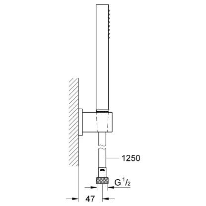 Grohe Wandhalter-Set Euphoria Cube Stick 4 Grohe Wandhalter-Set Euphoria Cube Stick – Bild 2