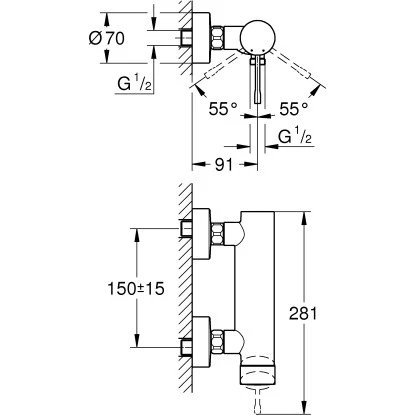 Grohe Einhand-Duscharmatur Essence 4 Grohe Einhand-Duscharmatur Essence – Bild 2