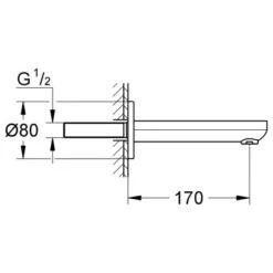 Grohe Wanneneinlauf Eurosmart C -Badezimmerbedarf Geschäft eurosmart c wanneneinlauf 1