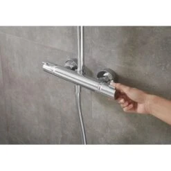 Hansgrohe Showerpipe Croma 160 1jet Mit Thermostat Chrom -Badezimmerbedarf Geschäft t Button 0903 27135000 tif