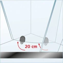 Schulte ExpressPlus Runddusche Kristall/Trend Inkl. Duschwanne 80x80cm -Badezimmerbedarf Geschäft tail abklappmechanismaus a